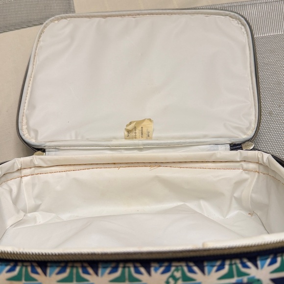 TORY BURCH Target/Neiman Marcus Insulated Geometric LUNCH BOX Blue Green Gold - Picture 5 of 6